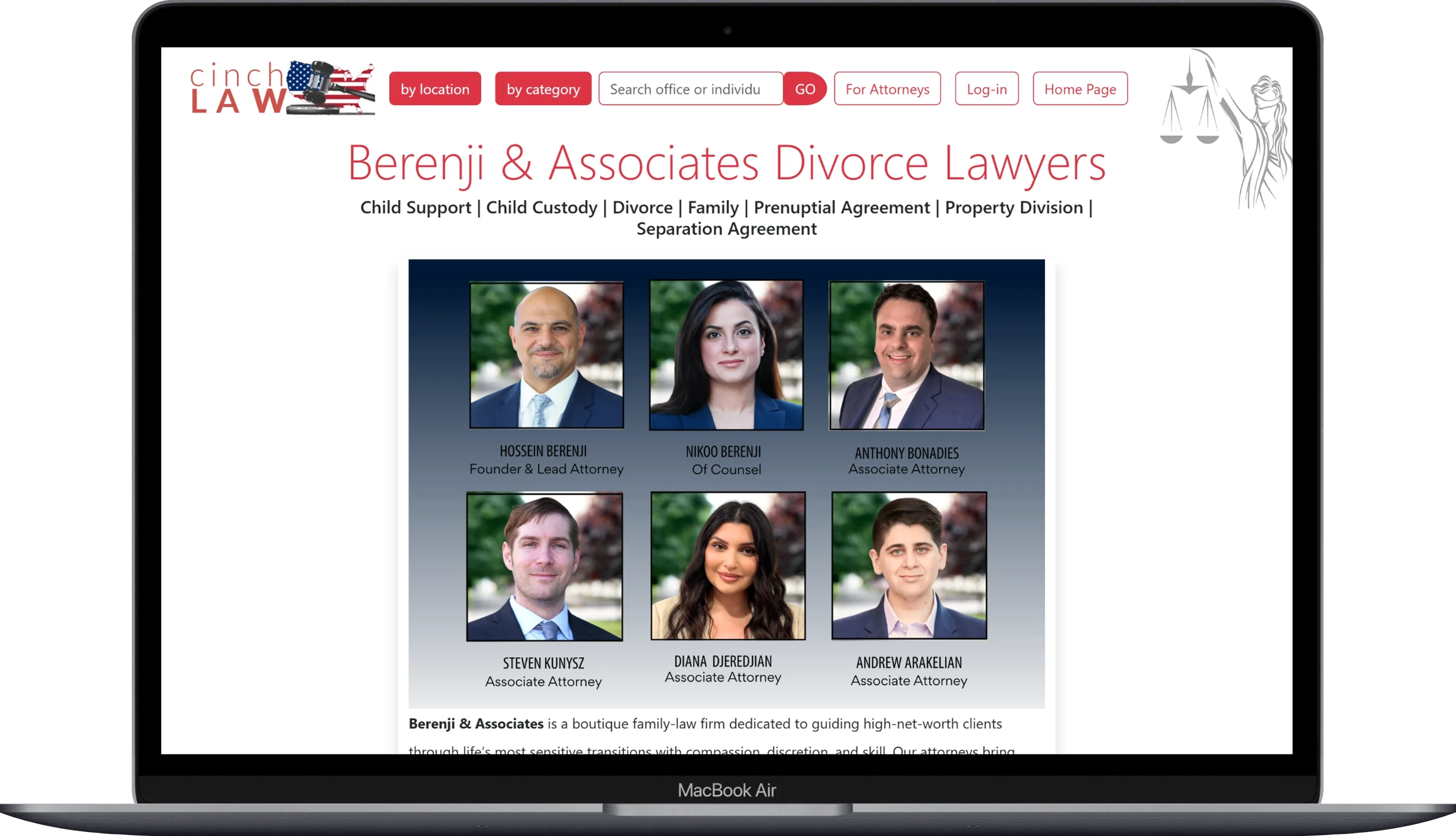 cinch law listing sample 1