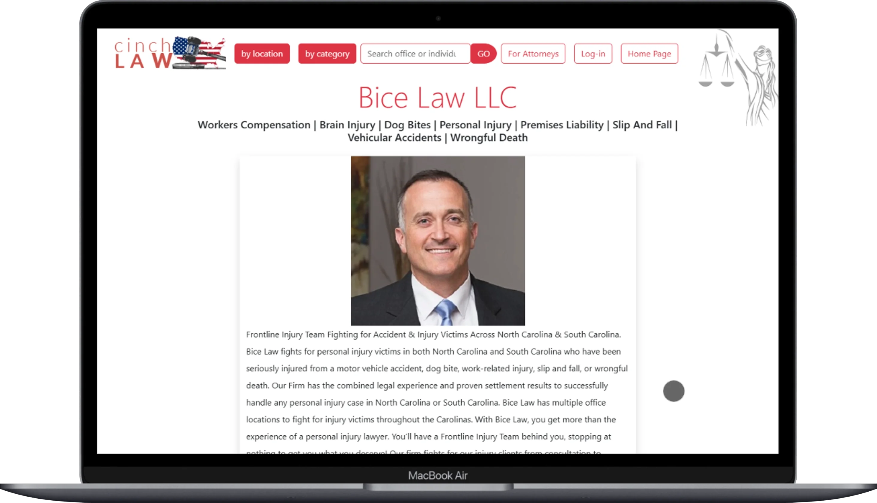 cinch law listing sample 2